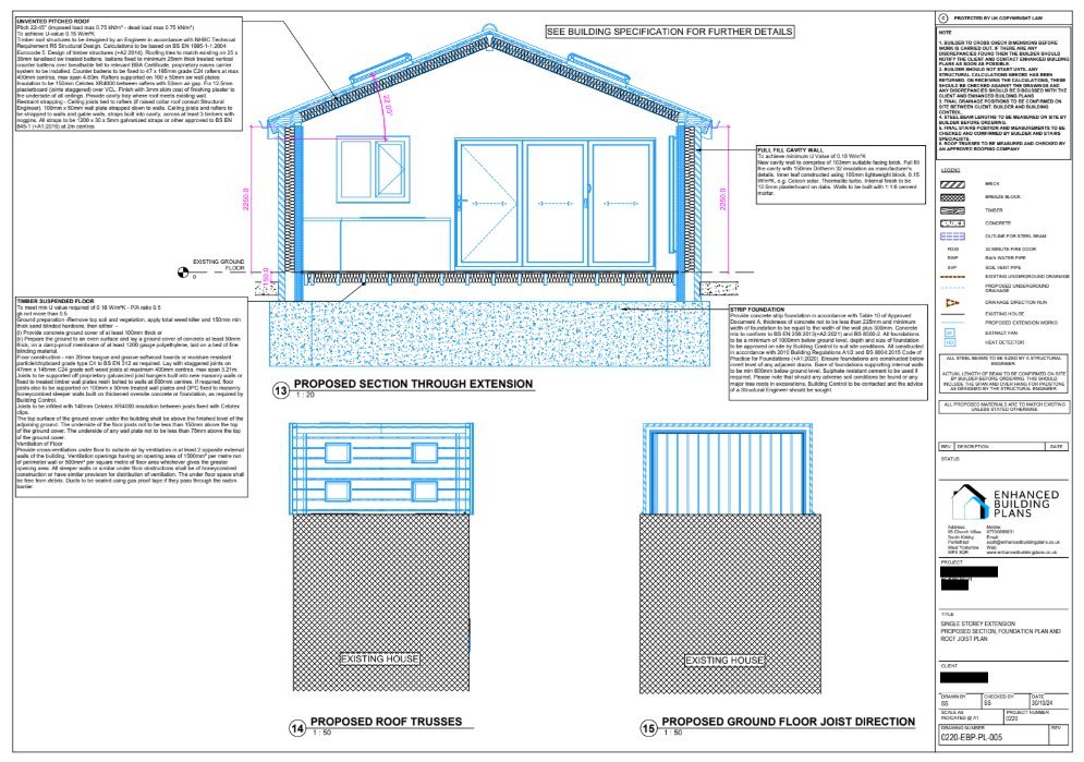 Proposed Section Through Extension - Ackworth Extension
