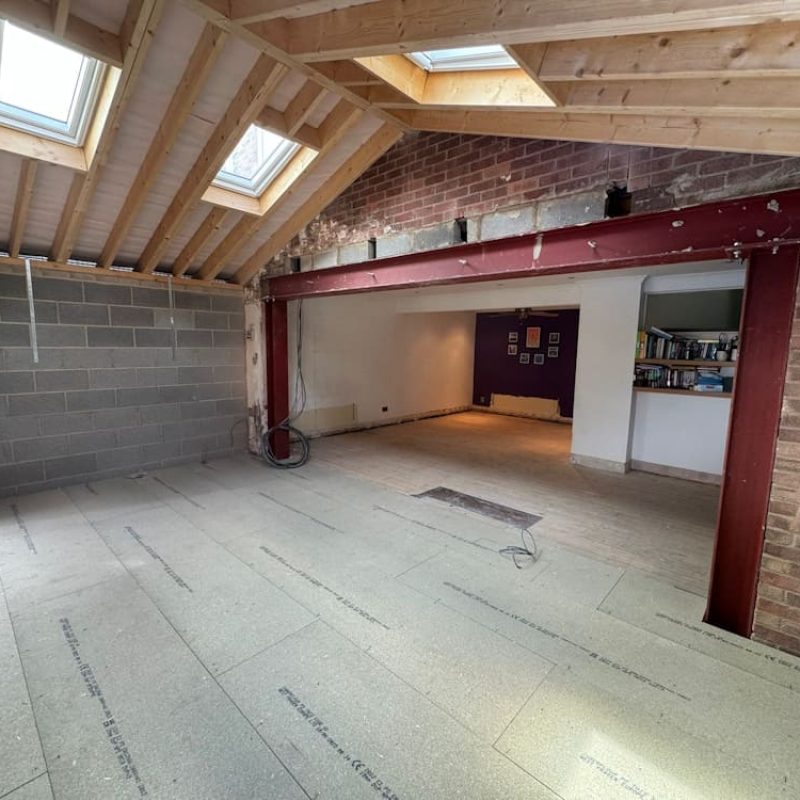 Steel-supported opening with underpinning - Extension Ackworth